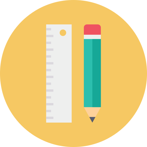 Pencil and ruler